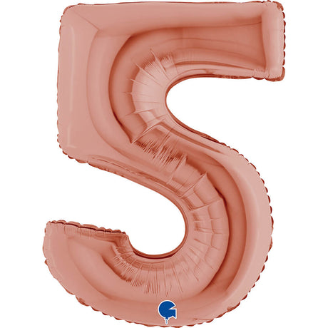 Ballon chiffre - Rose gold - 40" - Gonflage Hélium en boutique