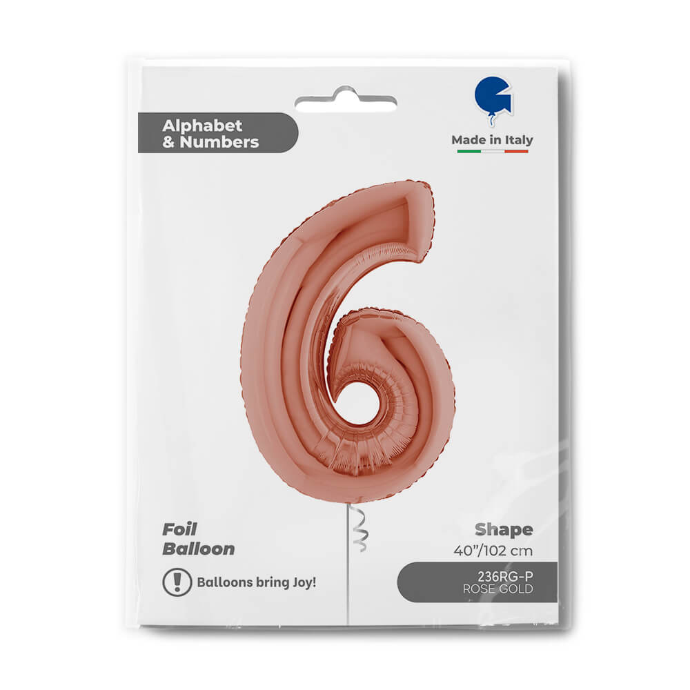 Ballon chiffre - Rose gold - 40" - Gonflage Hélium en boutique