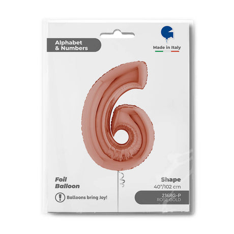 Ballon chiffre - Rose gold - 40" - Gonflage Hélium en boutique