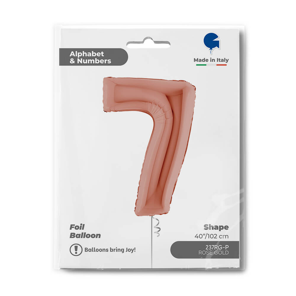 Ballon chiffre - Rose gold - 40" - Gonflage Hélium en boutique