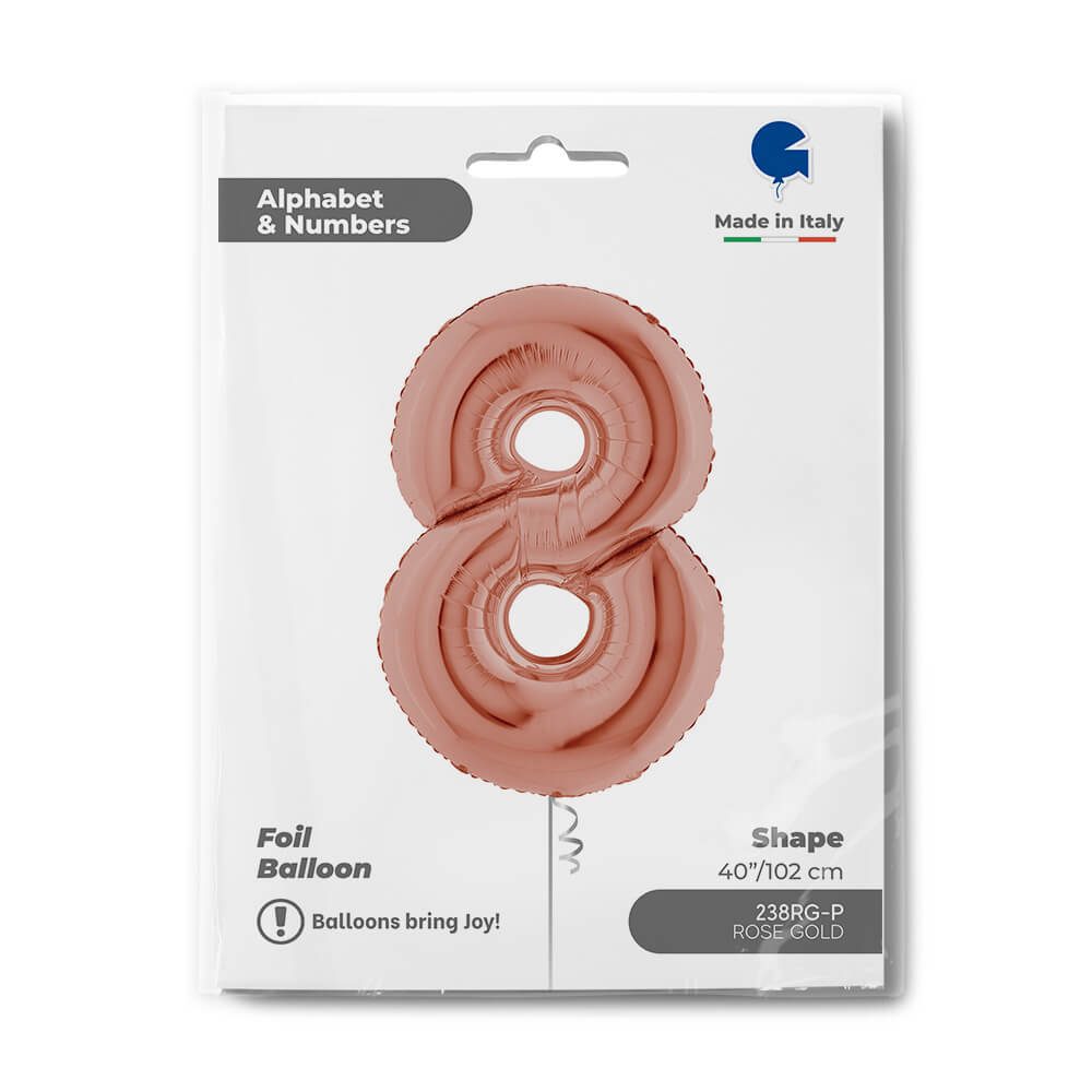 Ballon chiffre - Rose gold - 40" - Gonflage Hélium en boutique