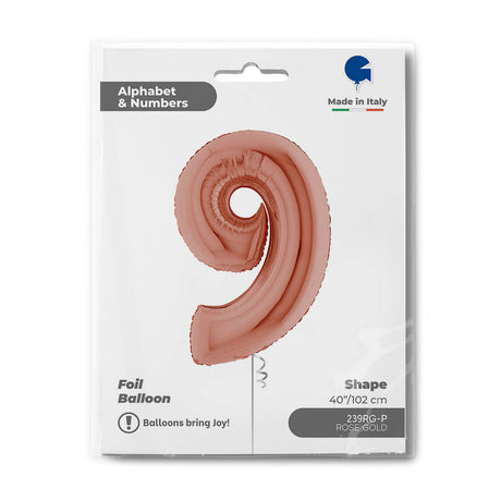 Ballon chiffre - Rose gold - 40" - Gonflage Hélium en boutique