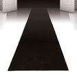 Black polypropylene rug 450 x 60 cm, durable and modern area carpet, packaged in a box.