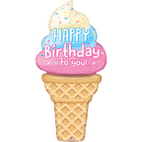 Ballon glace XL - Multicolore - 56" - Gonflage Hélium en boutique