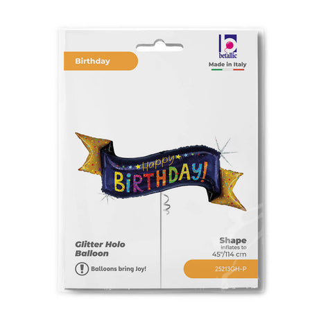Ballon anniversaire bleu marine - 45" - Gonflage Hélium en boutique