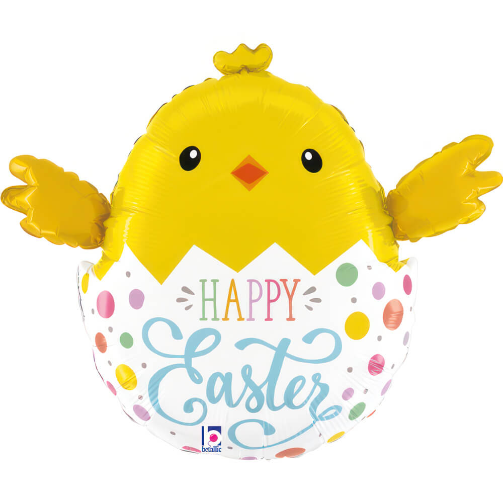 Ballon poussin de Pâques - Jaune - 24" - Gonflage Hélium en boutique