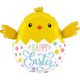 Ballon poussin de Pâques - Jaune - 24" - Gonflage Hélium en boutique