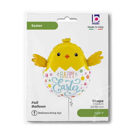 Ballon poussin de Pâques - Jaune - 24" - Gonflage Hélium en boutique