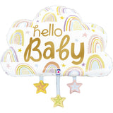 Ballon nuage - Blanc - 28" - Gonflage Hélium en boutique