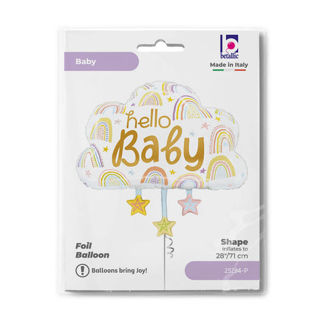 Ballon nuage - Blanc - 28" - Gonflage Hélium en boutique