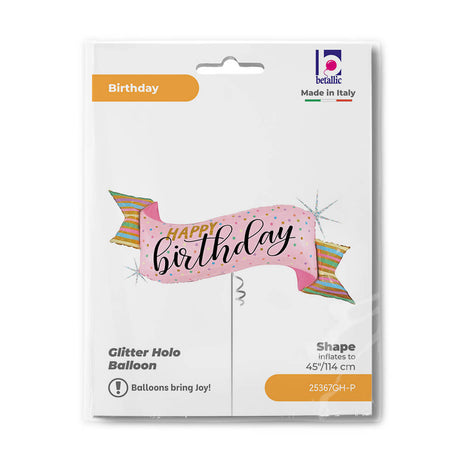 Ballon anniversaire pastel - 45" - Gonflage Hélium en boutique