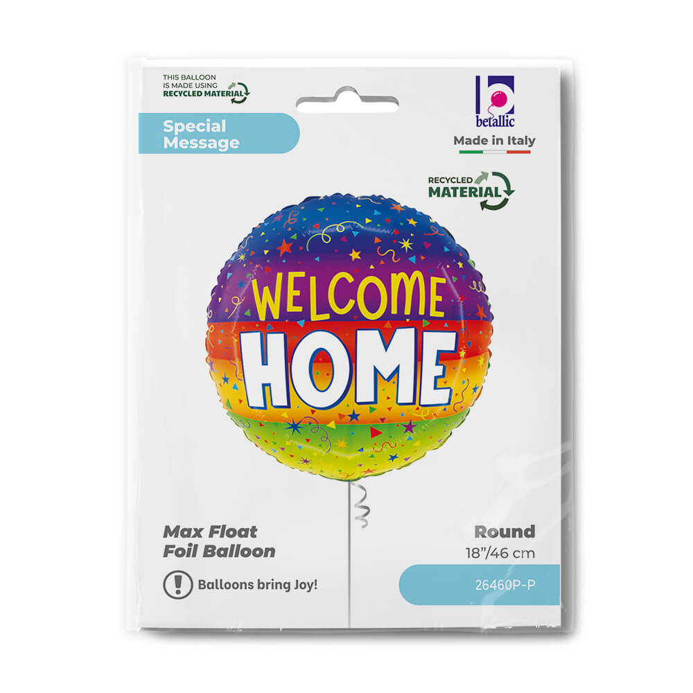 Ballon rond Welcome Home - 14" - Gonflage Hélium en boutique