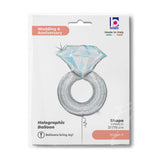 Ballon bague - Argent - 31" - Gonflage Hélium en boutique