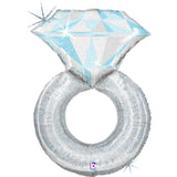 Ballon bague - Argent - 31" - Gonflage Hélium en boutique