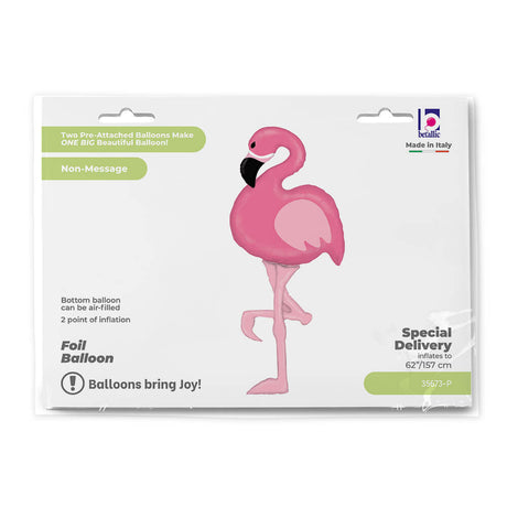 Ballon flamant rose XL - 62" - Gonflage Hélium en boutique