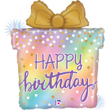 Ballon cadeau d'anniversaire opale - 23" - Gonflage Hélium en boutique