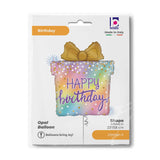 Ballon cadeau d'anniversaire opale - 23" - Gonflage Hélium en boutique