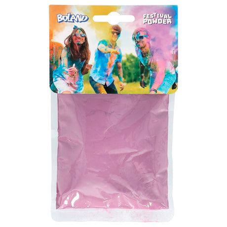 Violet festival color powder 70g made from 100% corn starch, ideal for parties, celebrations, and color runs.