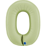 Ballon chiffre - vert olive satiné - 40" - Gonflage Hélium en boutique