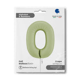 Ballon chiffre - vert olive satiné - 40" - Gonflage Hélium en boutique