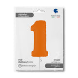Ballon chiffre - Orange mat - 40" - Gonflage Hélium en boutique