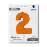 Ballon chiffre - Orange mat - 40" - Gonflage Hélium en boutique