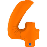 Ballon chiffre - Orange mat - 40" - Gonflage Hélium en boutique