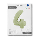Ballon chiffre - vert olive satiné - 40" - Gonflage Hélium en boutique