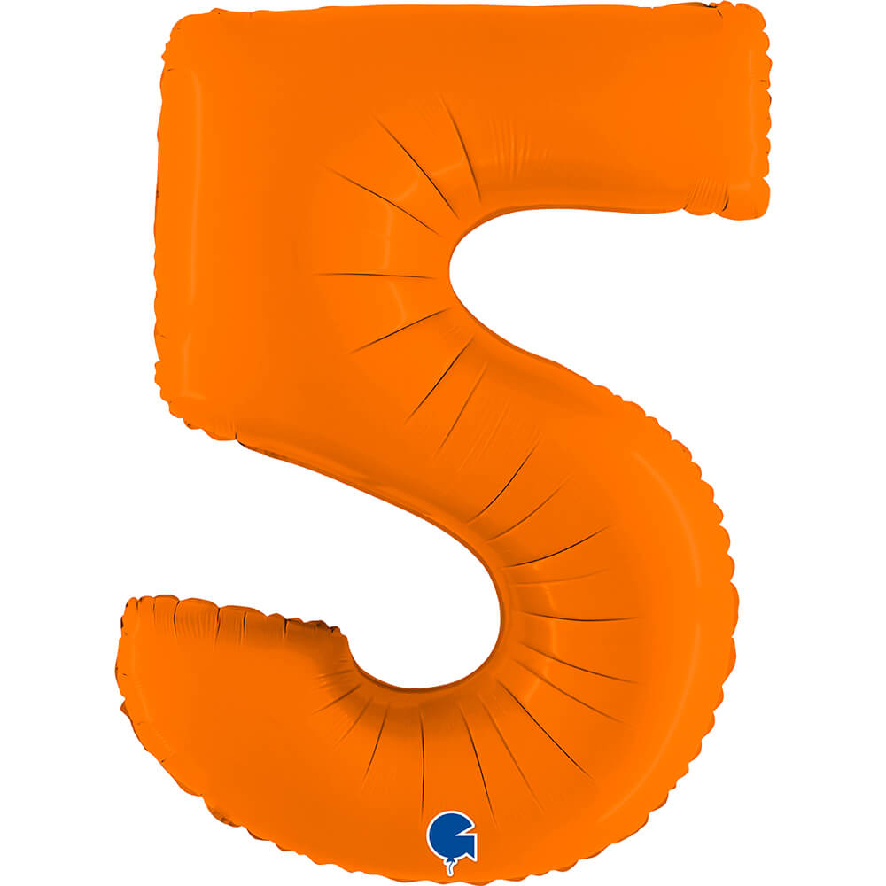 Ballon chiffre - Orange mat - 40" - Gonflage Hélium en boutique