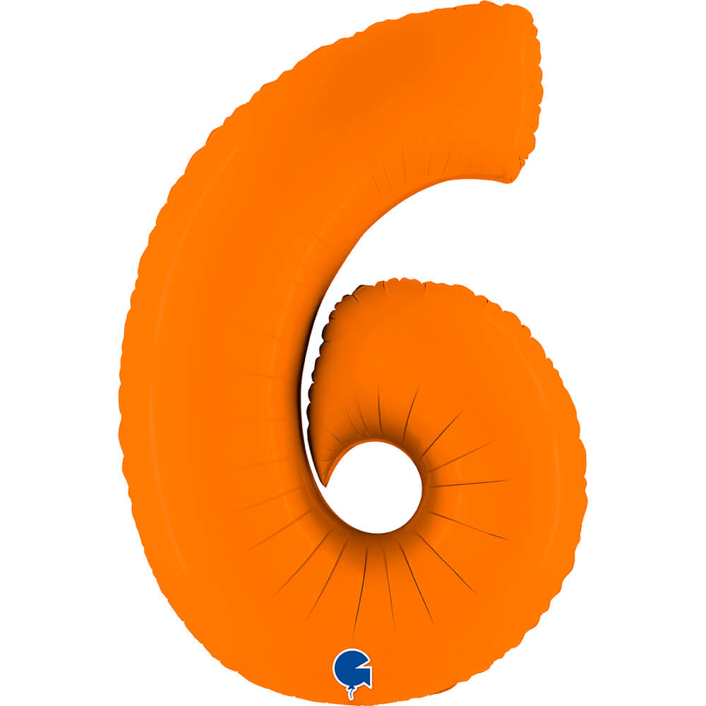 Ballon chiffre - Orange mat - 40" - Gonflage Hélium en boutique