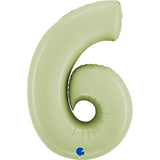 Ballon chiffre - vert olive satiné - 40" - Gonflage Hélium en boutique