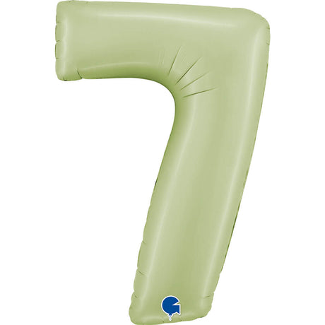 Ballon chiffre - vert olive satiné - 40" - Gonflage Hélium en boutique