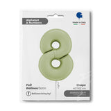 Ballon chiffre - vert olive satiné - 40" - Gonflage Hélium en boutique