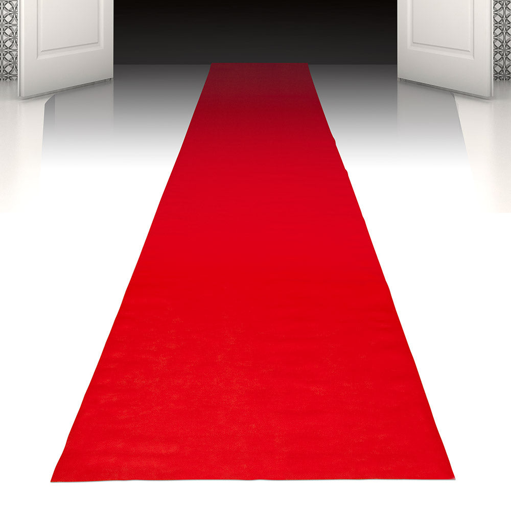 Red VIP carpet runner 450 x 60 cm made of 100% polypropylene, ideal for events and special occasions.