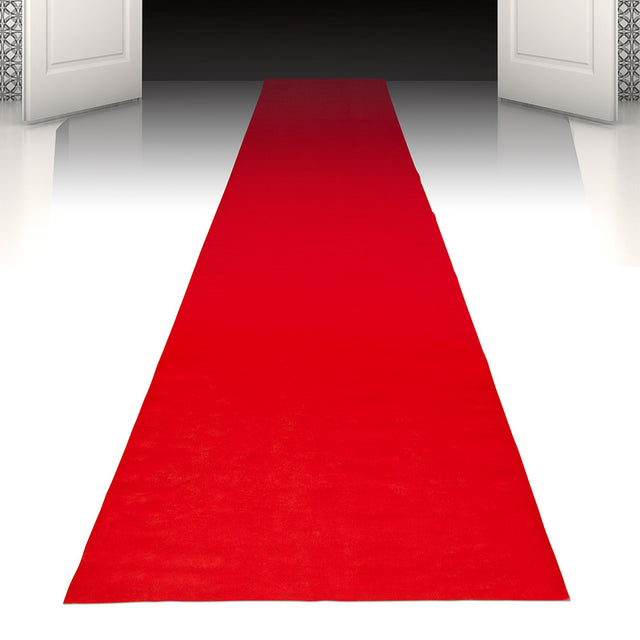 Red VIP carpet runner 450 x 60 cm made of 100% polypropylene, ideal for events and special occasions.