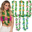 Hawaiian Lulani necklace assortment for adults, made of polyester and polyethylene, displayed on a hanging card, suitable for men and women.