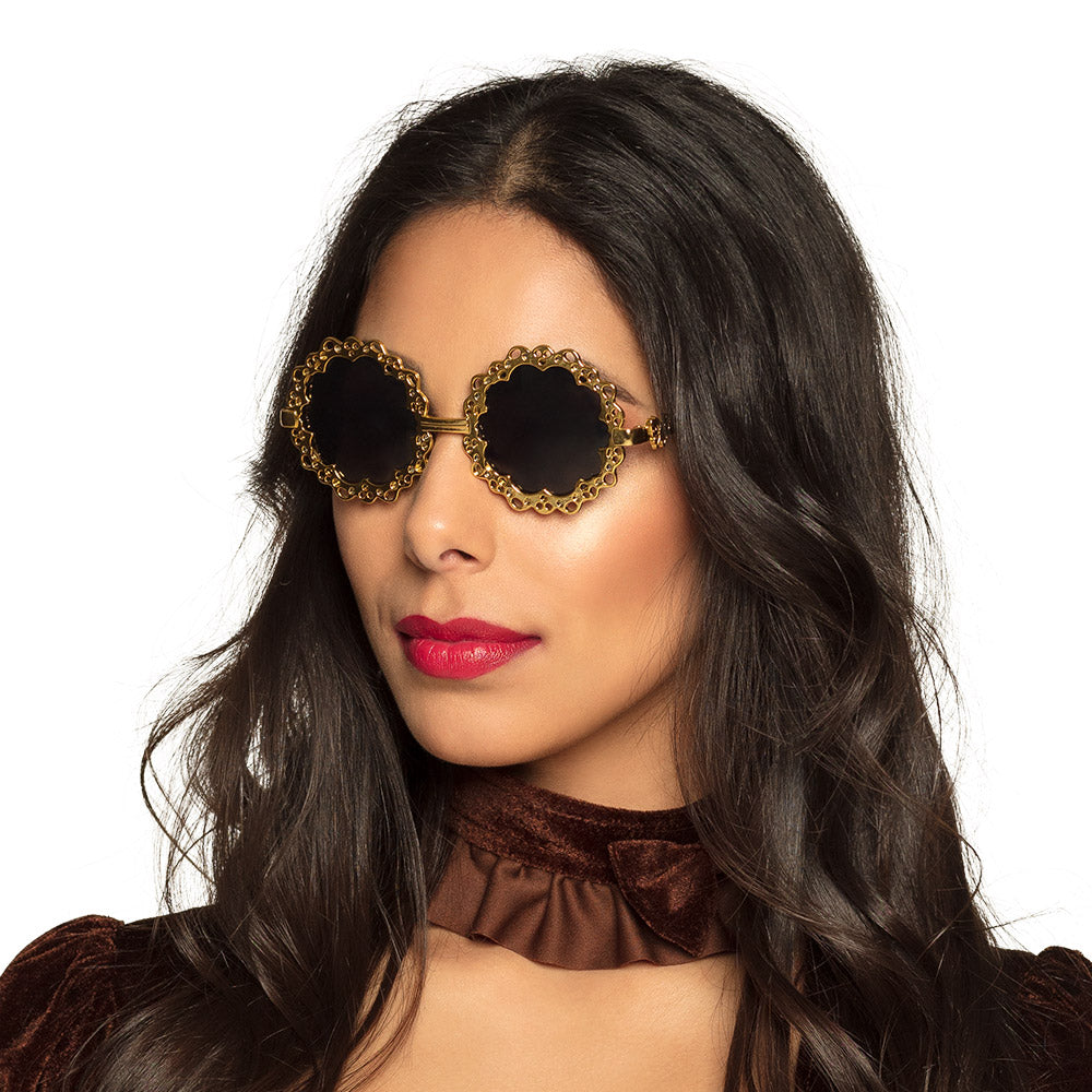Classic steampunk party goggles for adults, unisex design, made of durable polycarbonate and polymethyl acrylate, ideal for costumes and themed events.