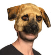 Plush dog half mask for adults, soft and comfortable costume accessory made from polystyrene and polyester, ideal for men and women.
