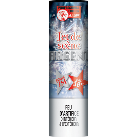 Jet de scène or et argent – 3 m – effet spectaculaire 30 s pour cérémonie