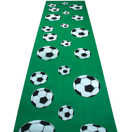 Football field rug 450 x 60 cm made of 100% polypropylene, ideal for indoor or outdoor sports training and decor.
