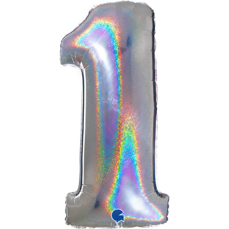 Ballon chiffre - Couleurs pailletées - 40"