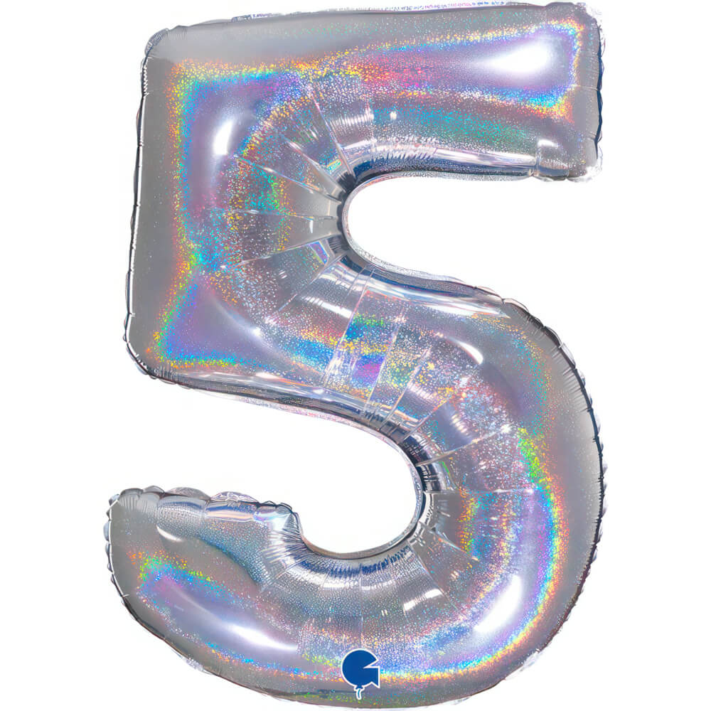 Ballon chiffre - Couleurs pailletées - 40"