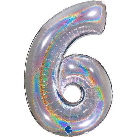 Ballon chiffre - Couleurs pailletées - 40"