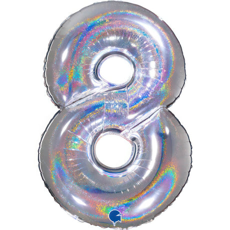 Ballon chiffre - Couleurs pailletées - 40"