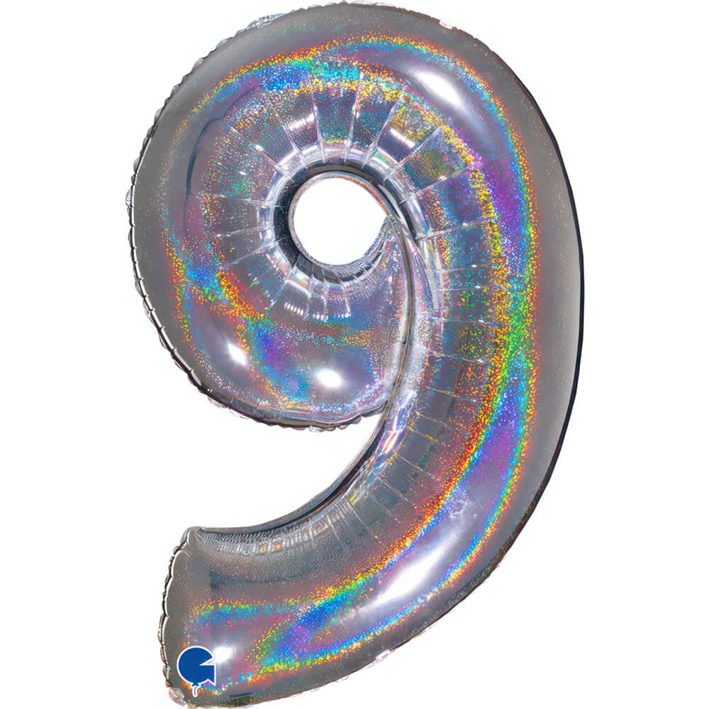 Ballon chiffre - Couleurs pailletées - 40"