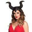 Women's Tiare Diabla Halloween costume hat with hood, made of polyester and polypropylene, ideal for adult demon and angel themed parties.