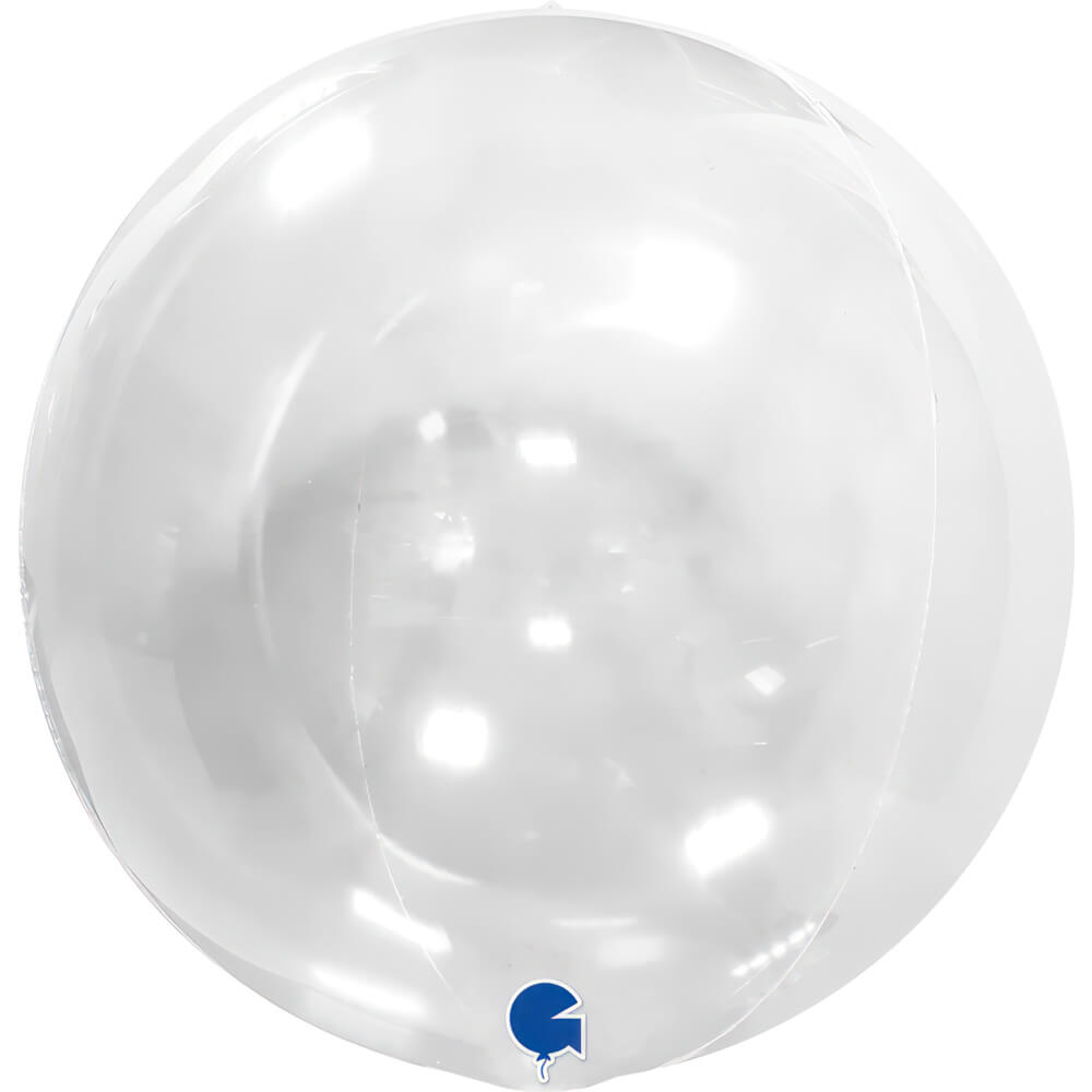 Ballon globe transparent - 15" - Gonflage Hélium en boutique