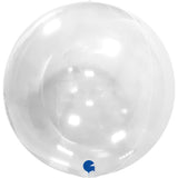 Ballon globe transparent - 15" - Gonflage Hélium en boutique