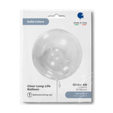 Ballon globe transparent - 15" - Gonflage Hélium en boutique