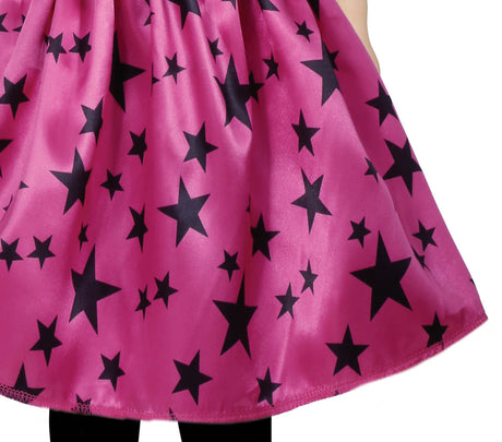 Déguisement sorcière étoiles bébé rose et noir 12-18 mois